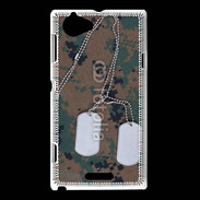 Coque Sony Xperia L plaque d'identité soldat américain