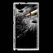 Coque Sony Xperia L Impacte de balle dans une vitre