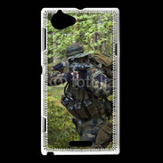 Coque Sony Xperia L Militaire en forêt
