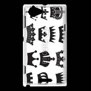 Coque Sony Xperia L Collection de couronnes de Roi