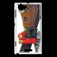 Coque Sony Xperia L Fusil de chasse et couteau