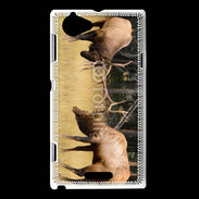 Coque Sony Xperia L Combat de cerf