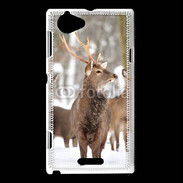 Coque Sony Xperia L Cerf et biche en troupeau