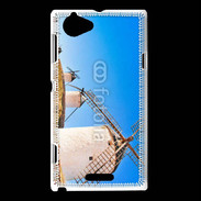 Coque Sony Xperia L Paysage avec des moulins