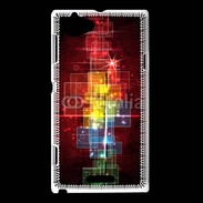 Coque Sony Xperia L Fond abstrait coloré