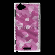 Coque Sony Xperia L Camouflage rose