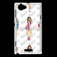 Coque Sony Xperia L Illustration fashion girl 2