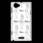Coque Sony Xperia L Illustration fashion girl 3