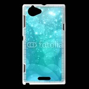 Coque Sony Xperia L Fond bulles bleus