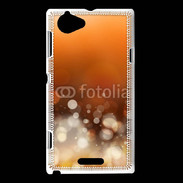 Coque Sony Xperia L Fond bulles ocres