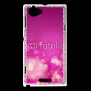 Coque Sony Xperia L fond rose or