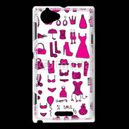 Coque Sony Xperia L Fond fashion rose