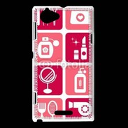 Coque Sony Xperia L Fond cosmétique 4