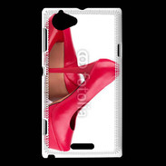 Coque Sony Xperia L Escarpins plateformes rouges