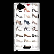 Coque Sony Xperia L Fond chaussures