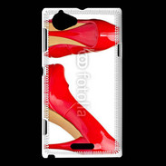 Coque Sony Xperia L Escarpins rouges