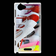 Coque Sony Xperia L Pêle mêle chaussures 2