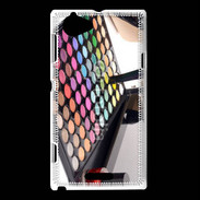 Coque Sony Xperia L Palette maquillage, vernis et escarpins