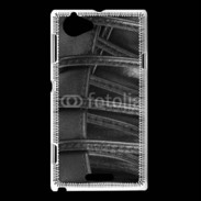 Coque Sony Xperia L lacets cuir