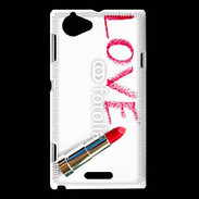 Coque Sony Xperia L Love avec rouge à lèvres