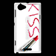 Coque Sony Xperia L Kiss avec rouge à lèvres