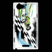Coque Sony Xperia L Course de voiture rétro