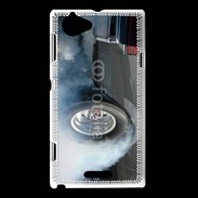 Coque Sony Xperia L Roue en feu dragster 2