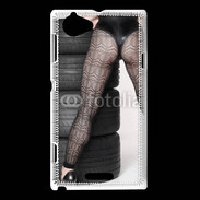 Coque Sony Xperia L Jantes et escarpins 2