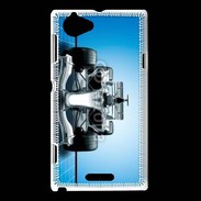 Coque Sony Xperia L Formule 1 sur fond bleu
