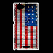 Coque Sony Xperia L Drapeau USA Vintage