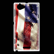 Coque Sony Xperia L Drapeau USA avec arme