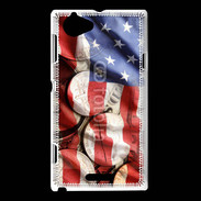 Coque Sony Xperia L Drapeau et monnaie américaine