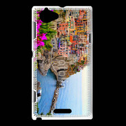 Coque Sony Xperia L Cote italienne fleurie
