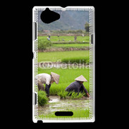 Coque Sony Xperia L Rizière au Vietnam
