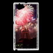 Coque Sony Xperia L Feux d'artifice Tour Eiffel