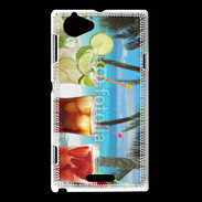 Coque Sony Xperia L Cocktail sur la plage
