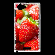 Coque Sony Xperia L Fraises en folie