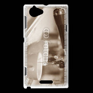 Coque Sony Xperia L Expresso noir et blanc