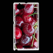 Coque Sony Xperia L Fond de cerises