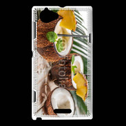 Coque Sony Xperia L Pinacolada dans une noix de coco
