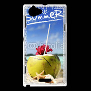 Coque Sony Xperia L Noix de coco sur la plage 5
