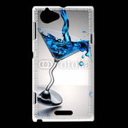 Coque Sony Xperia L Cocktail bleu lagon 5