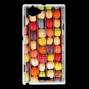 Coque Sony Xperia L Étalage macarons