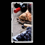 Coque Sony Xperia L Pain et vin rouge