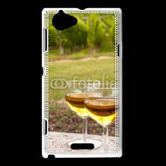 Coque Sony Xperia L Verres de vin et vignes