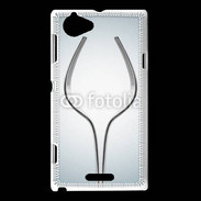 Coque Sony Xperia L Dessin verre à vin