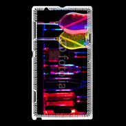 Coque Sony Xperia L Cocktails rose et jaune