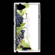 Coque Sony Xperia L Fond raisin
