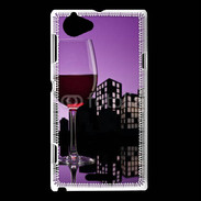 Coque Sony Xperia L Verre de vin rouge