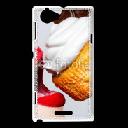 Coque Sony Xperia L Bouche gourmande